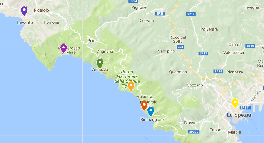 Cinque Terre train station map - My Ticklefeet